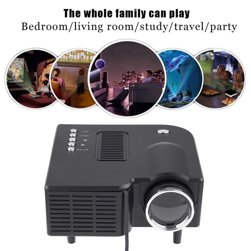 Easylife LED Projector LCD Image System [BLACK] Lazada PH