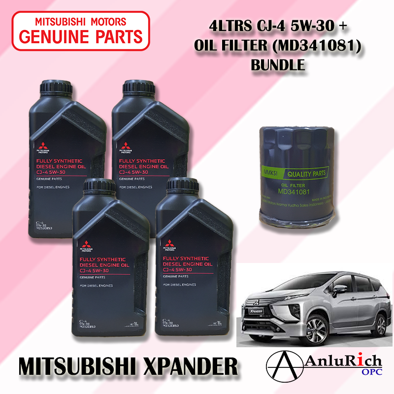 MITSUBISHI XPANDER OIL CHANGE PACKAGE 4LTRS CJ4 5W30 DIESEL ENGINE