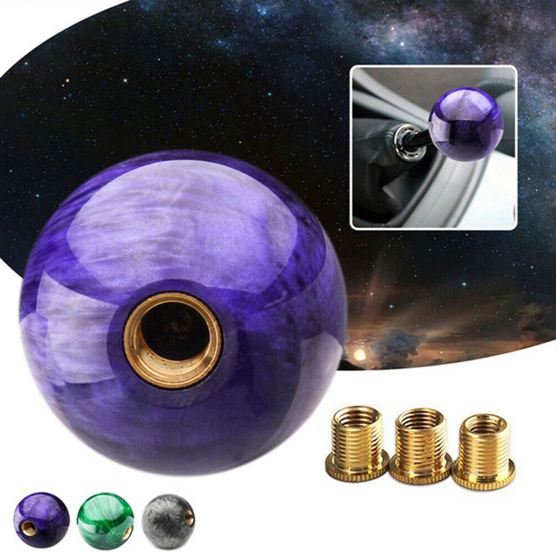 Marble Style Round Ball Gear Shift Knob Acrylic Shifter Knobs Stick