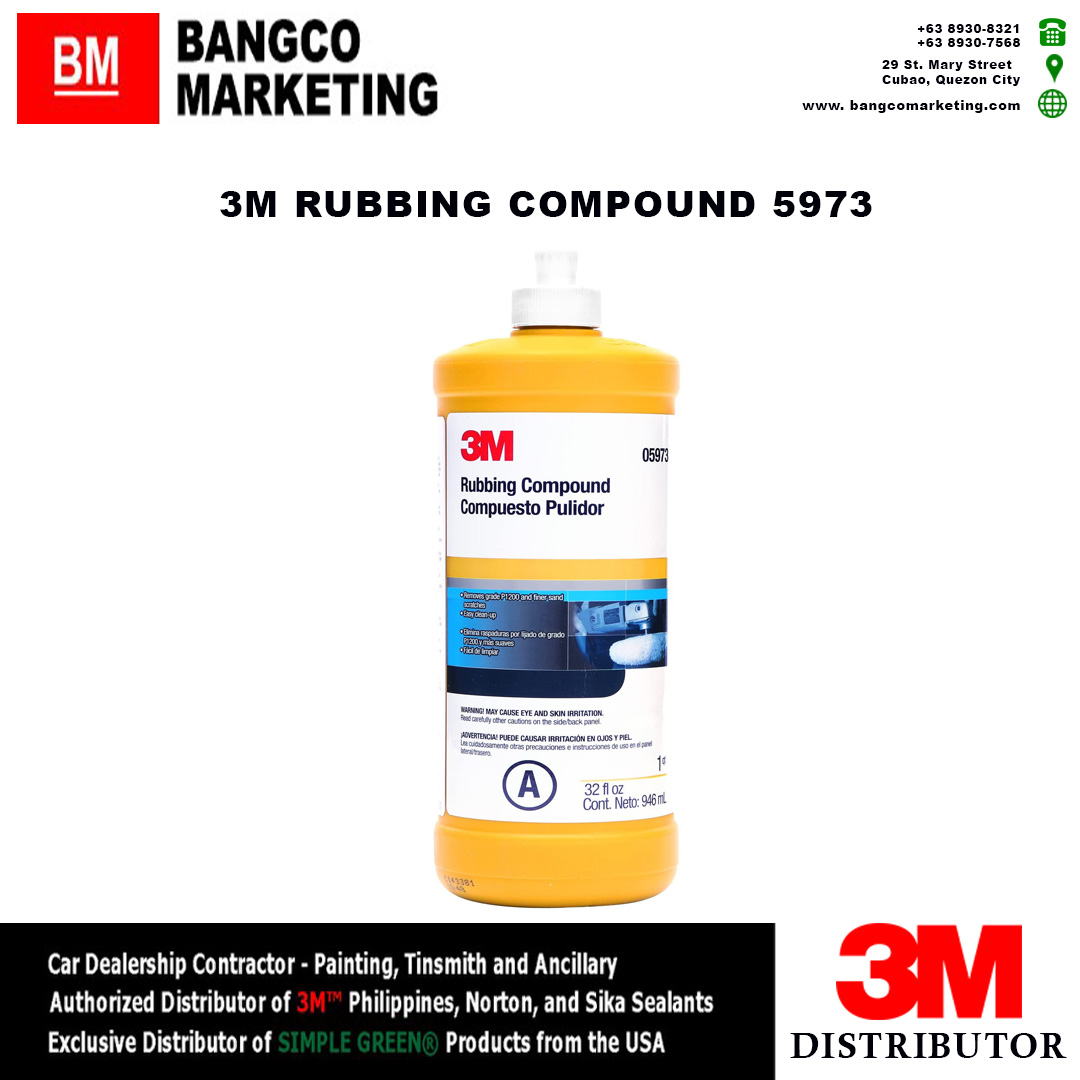 DealerShop - Rubbing Compound 1qt (32fl oz/946mL) - 05973 - Compounds -  DealerShop - Compounds