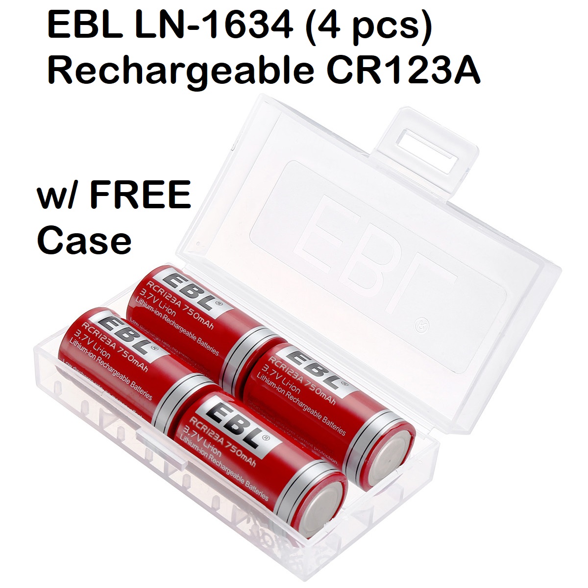 1650mAh 16 Pack NonRechargeable CR123A Lithium Battery UL