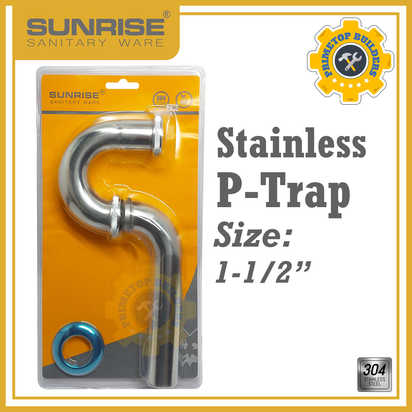 SUNRISE Stainless PTrap 11/2" S2301 PRIMETOP BUILDERS Lazada PH