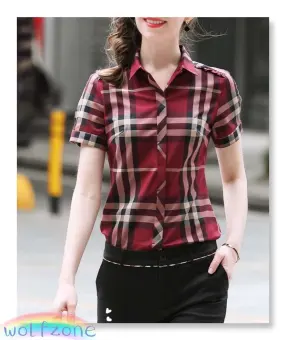 checkered polo for ladies