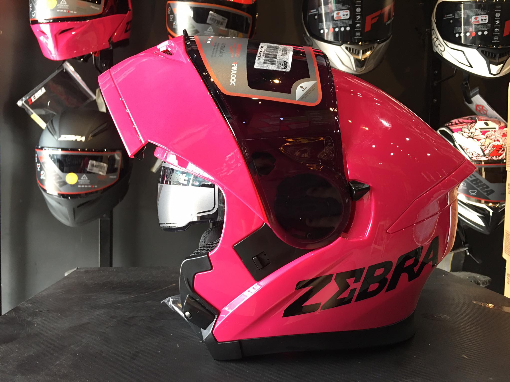 ZEBRA HELMET 978 PLAIN ROSE RED MODULAR DUAL VISOR Lazada PH