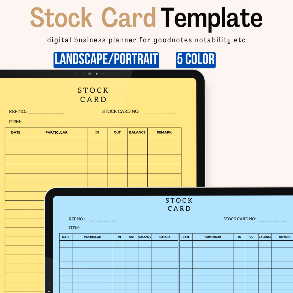 [Template] Stock Card Template (Portrait + Landscape) Iventory Stock ...