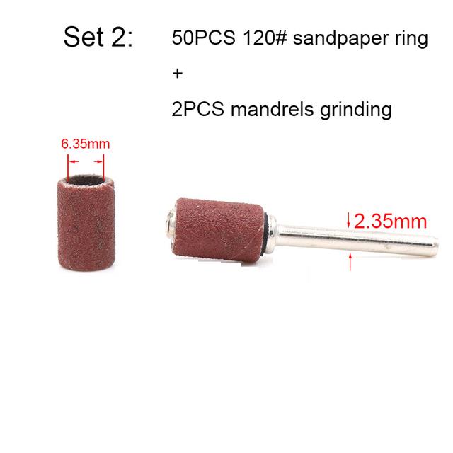 Sandpaper Circle 80 600 Inner Diameter 6.35mm Rod Dia 2.35mm Mandrels