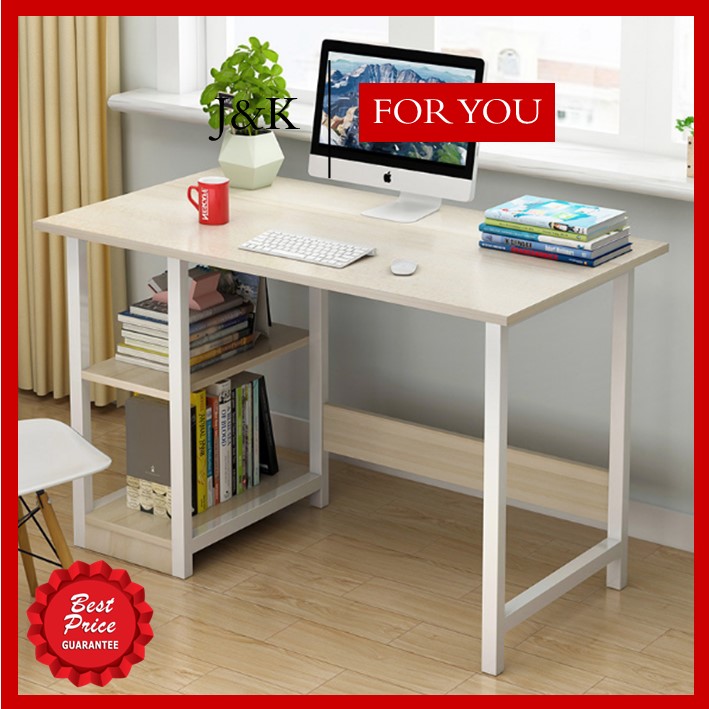 JKS Minimalist Office Table with Side Rack Study Table Home Office
