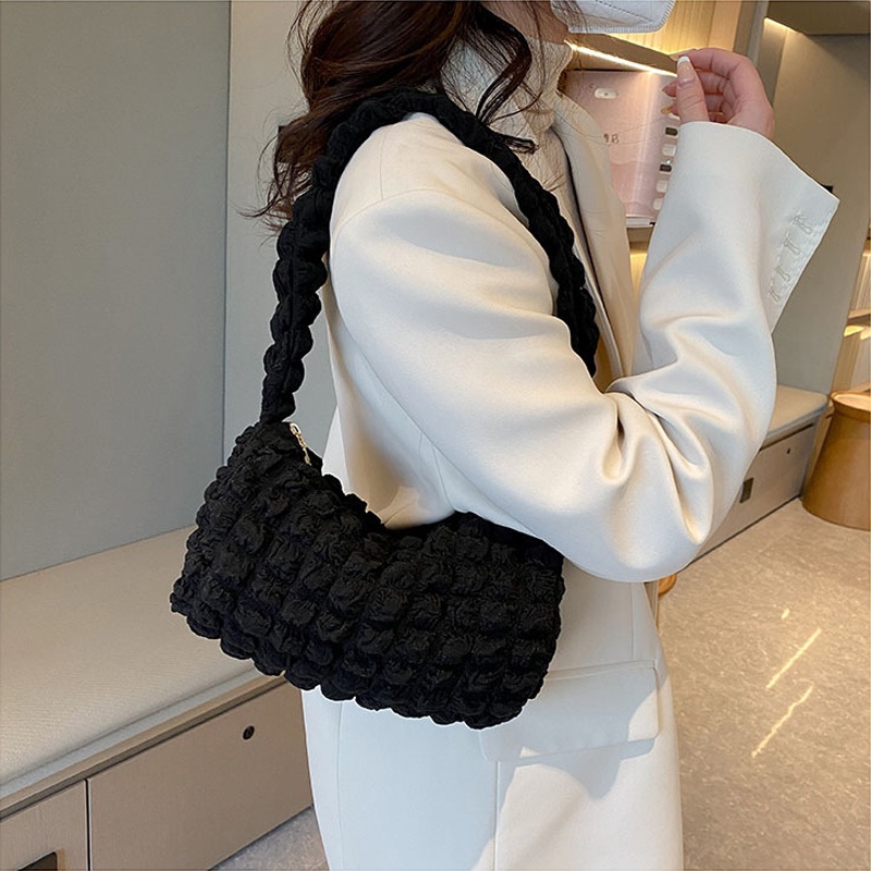 CSONLINEMALL Puffy Bag Women Shoulder Bag Baguette Dumpling Bag Female ...