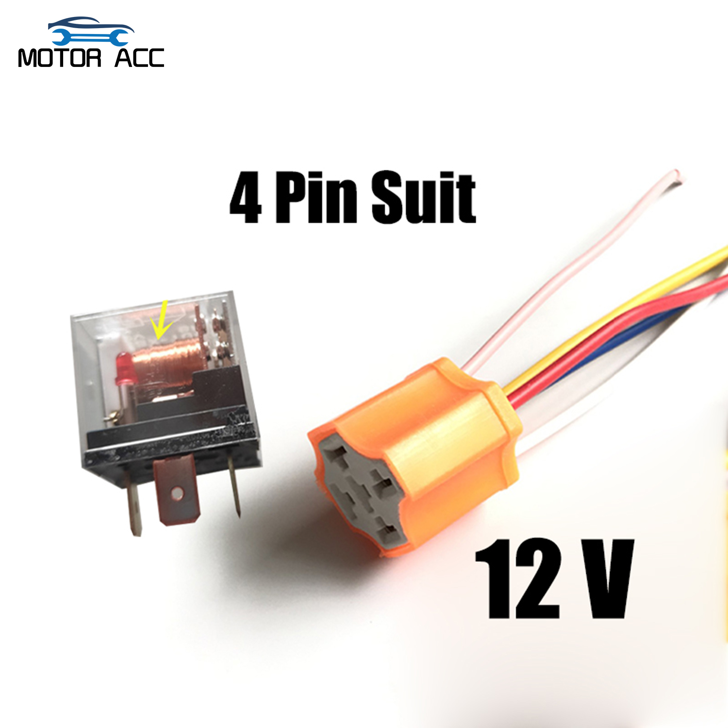 Motorcycle Accessories 12V Set Transparent Horn Mini Driving Light