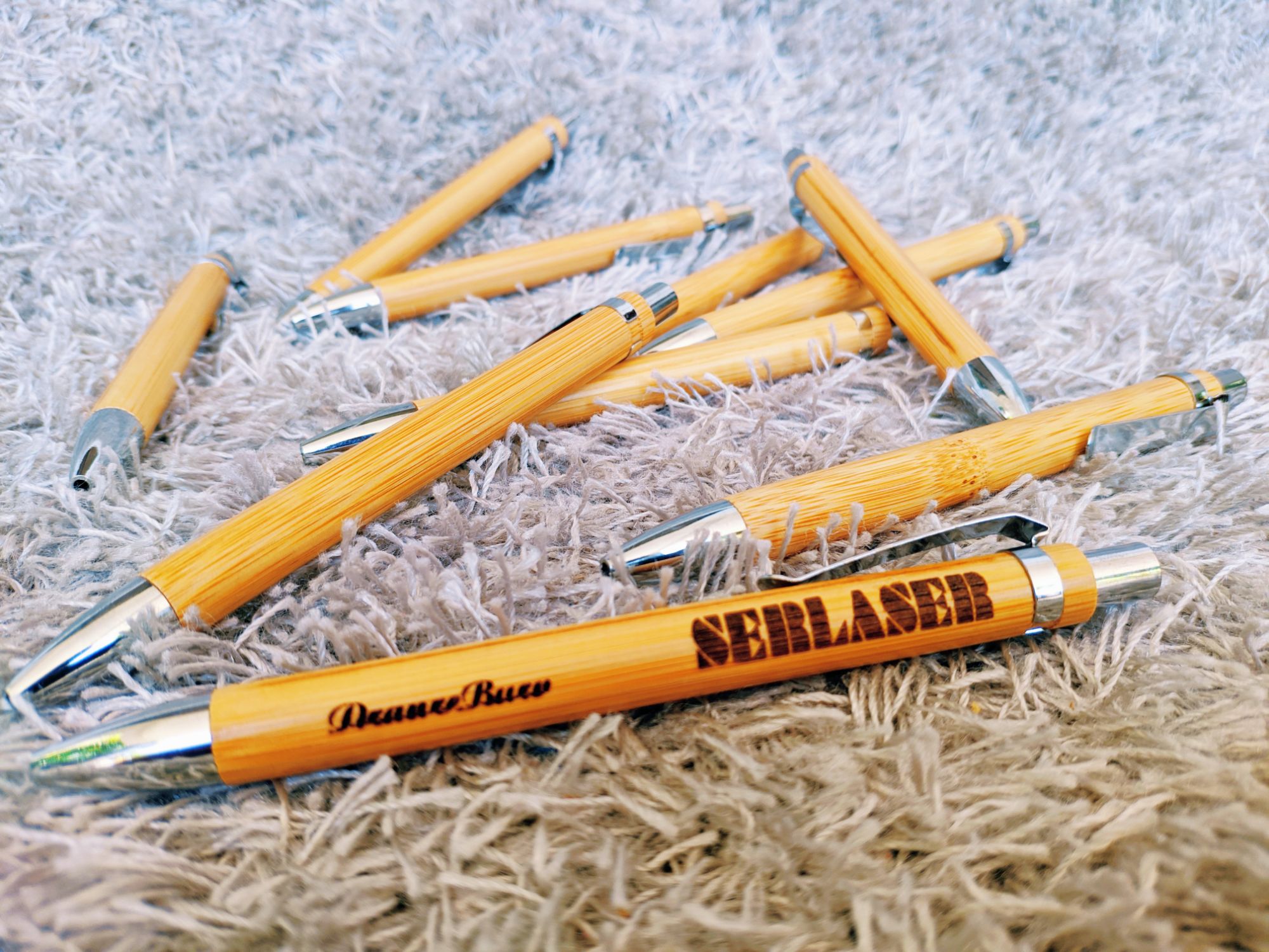 Personalized Laser Engraved Bamboo Pens | Lazada PH
