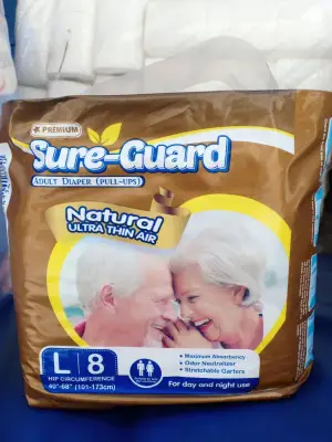 adult diaper pull ups (sure guard) 1 PACK (8PCS)