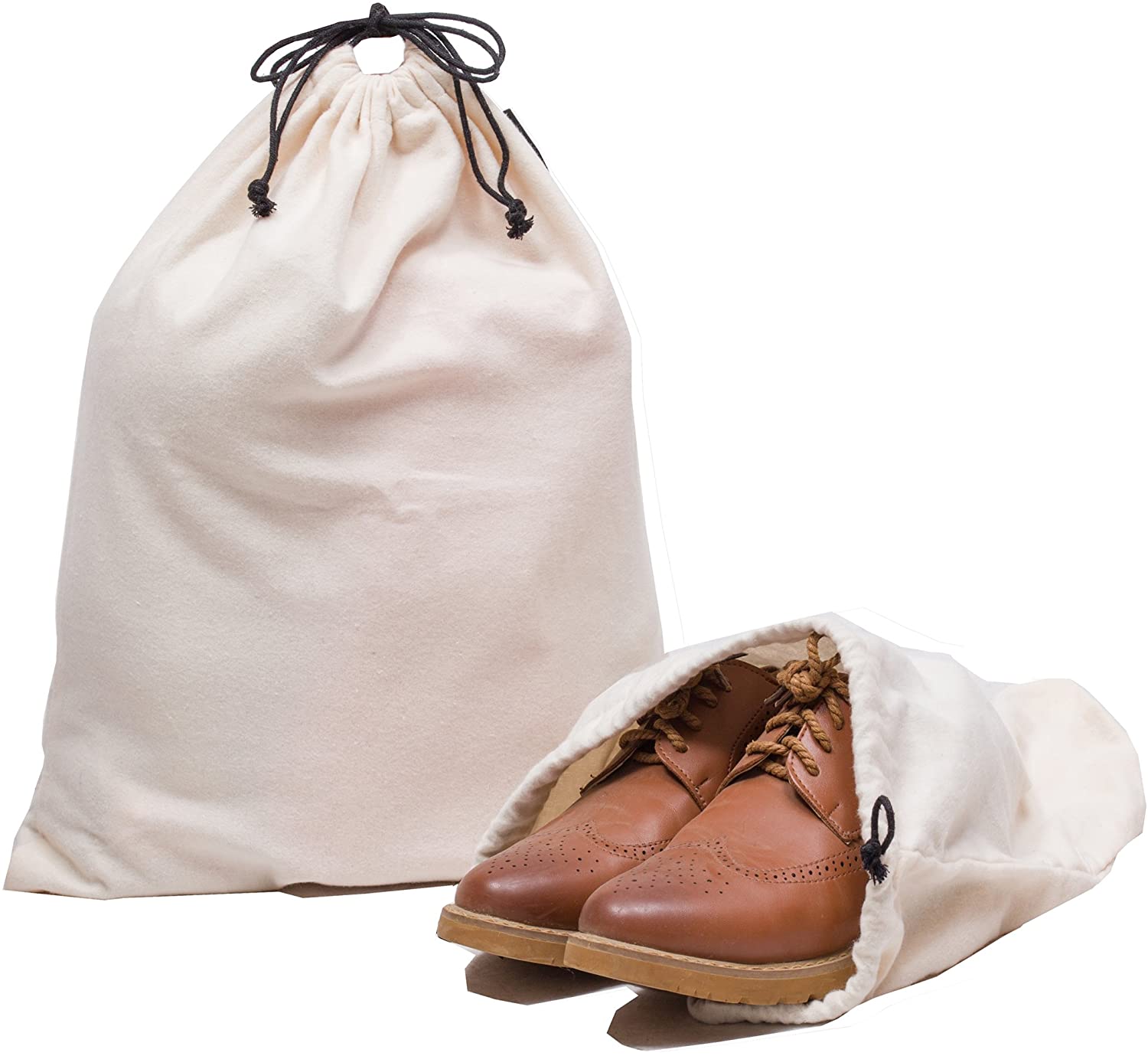 Misslo Cotton Breathable Dust-proof Drawstring Storage Pouch Bag Pack 3 L 