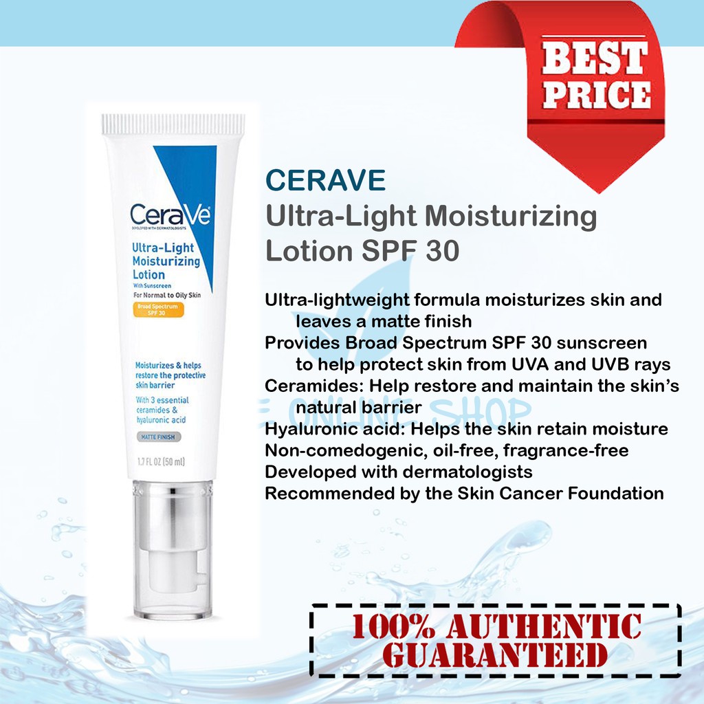 CeraVe Face Moisturizer with SPF 30 1.7 Ounce LightWeig Lazada PH