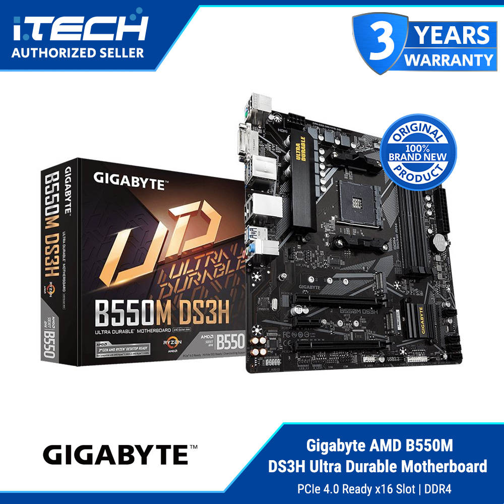 Gigabyte AMD B550M DS3H Ultra Durable mATX Motherboard Rev 1.7 | Lazada PH