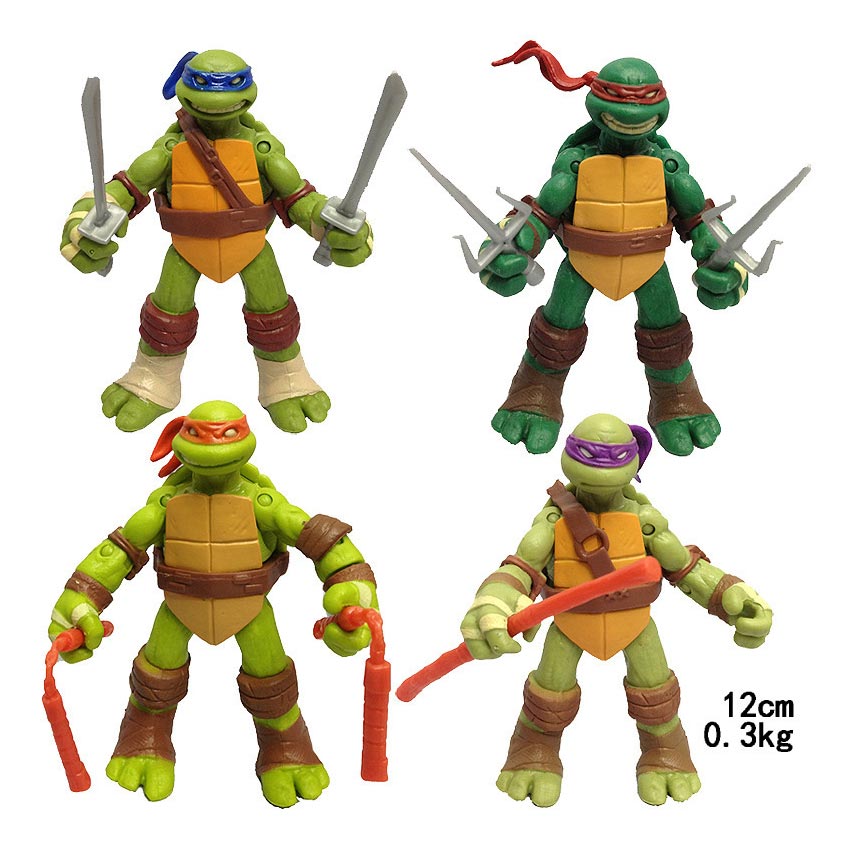 4pcs Set 12CM Teenage Mutant Ninja Turtles PVC Action Figures Dolls   D109071232b46d099ccede03ce75e3f2 