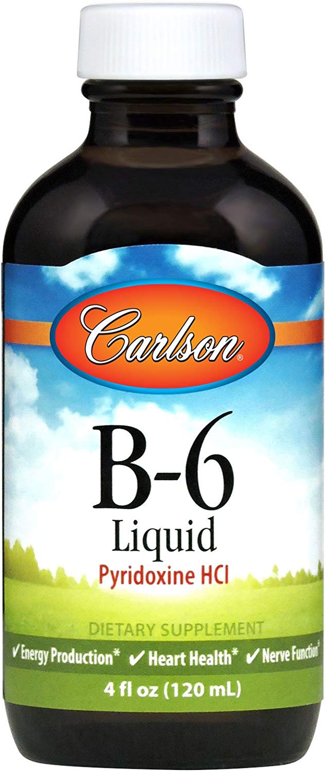 Carlson Vitamin B6 Liquid for Energy Production Heart Health and Nerve