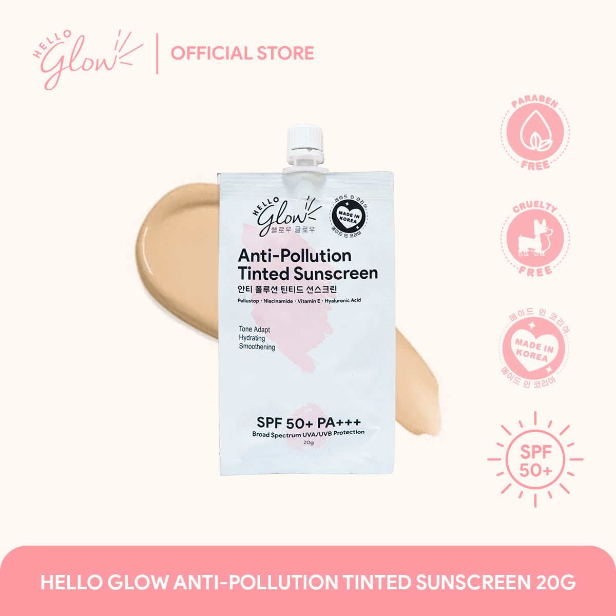 Hello Glow Anti Pollution Tinted Sunscreen 20g Lazada Ph