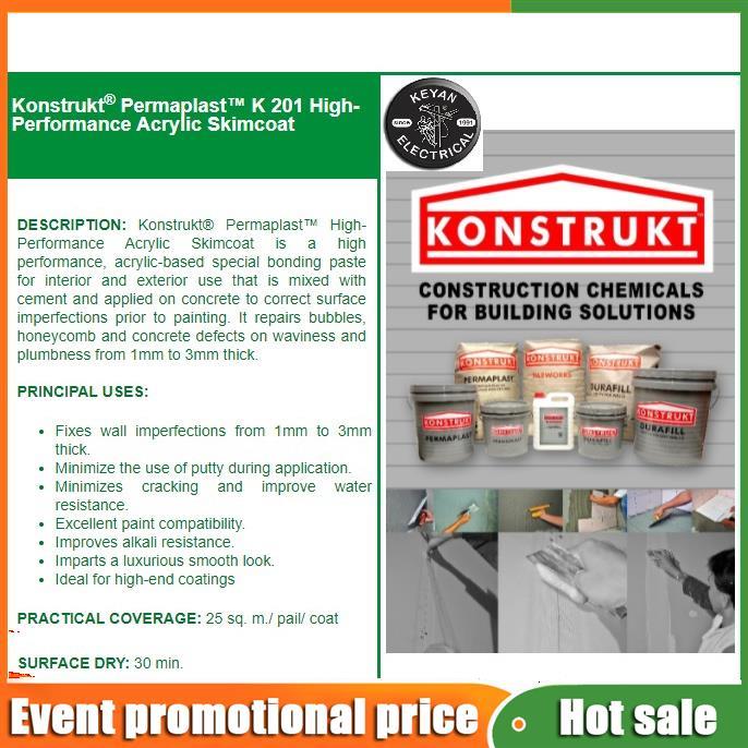 Boysen KONSTRUKT Permaplast K-201 High-Performance ACRYLIC SKIMCOAT 16L ...