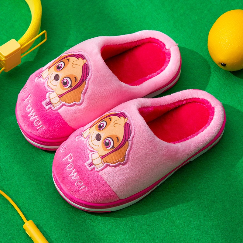 Nickelodeon Boys and Girls Paw Patrol Slippers, Kids Memory Foam Shoes Fuzzy Slippers - Chase, Skye and Everest