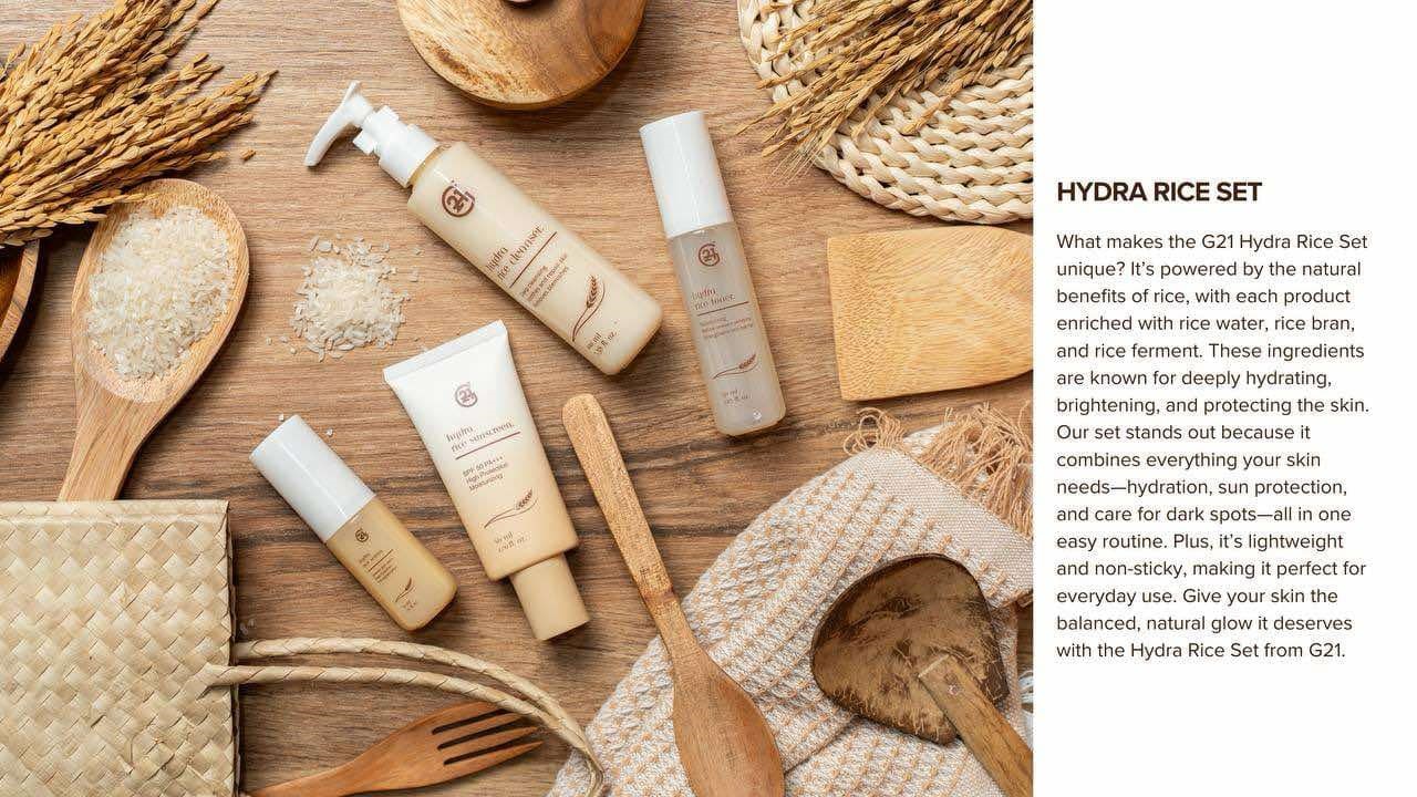 G21 Hydra Rice Set | Hydrating Brightening Skin Protection 