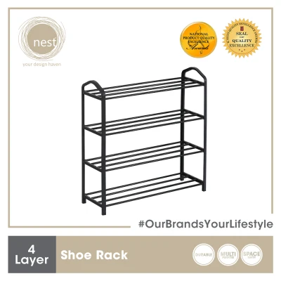 NEST DESIGN LAB 4 Layer Shoe Rack 63x20x62cm Amazing Gift Idea for Any Occasion
