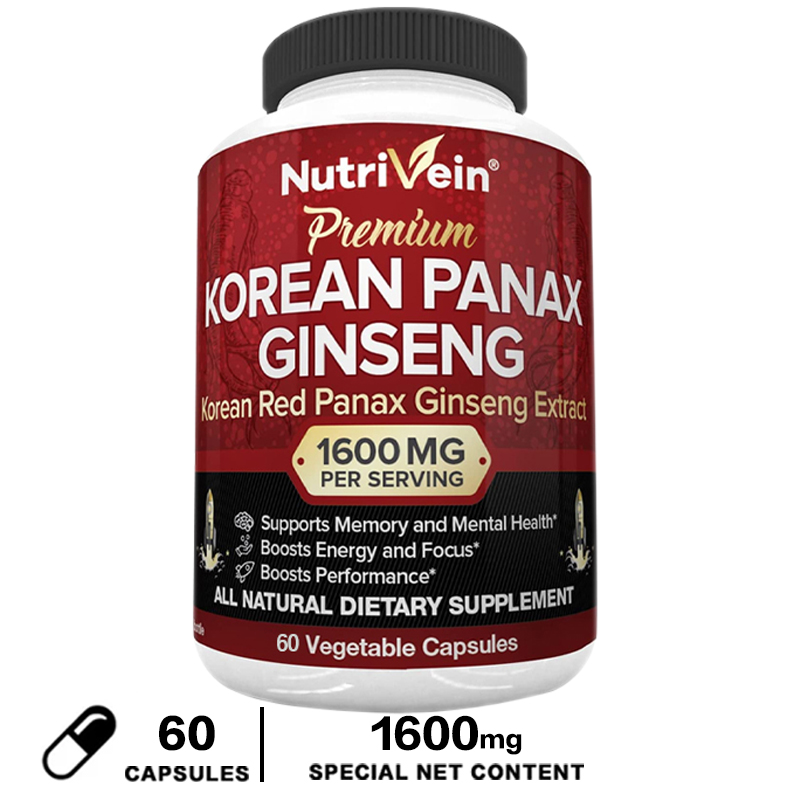 Pure Korean Red Ginseng Root Extract Supplement Supports Health Provides Energy Stamina 6626