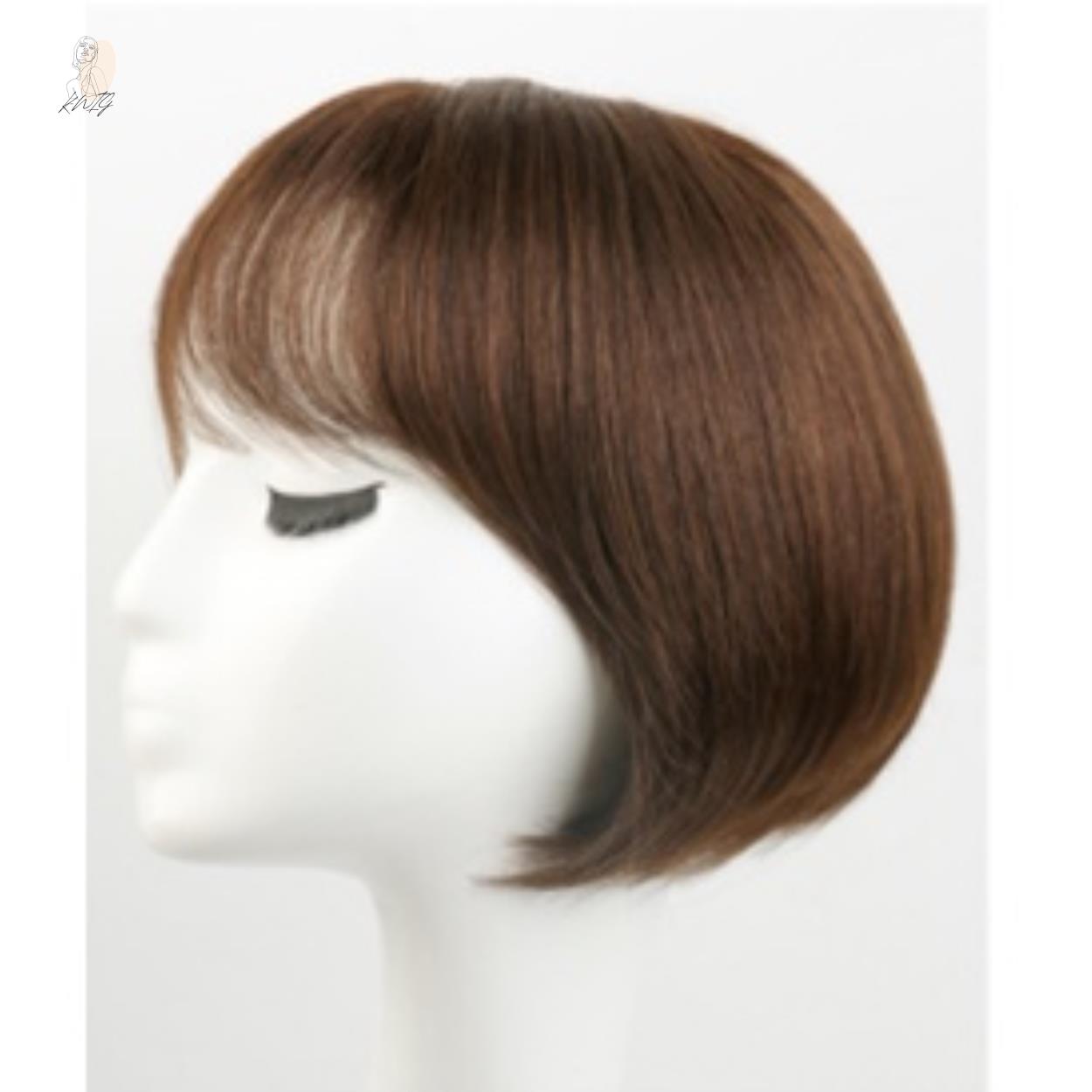 K💕WIG 100 Human Hair Wig hair female ear short hair wave Natural hair ...