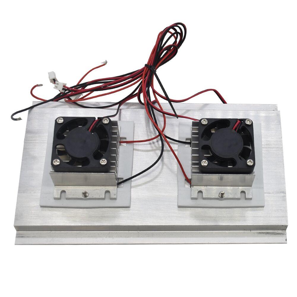 Thermoelectric Peltier Refrigeration Cooling System Kit Semiconductor Cooler Large Radiator Cold Conduction Module Double Fans