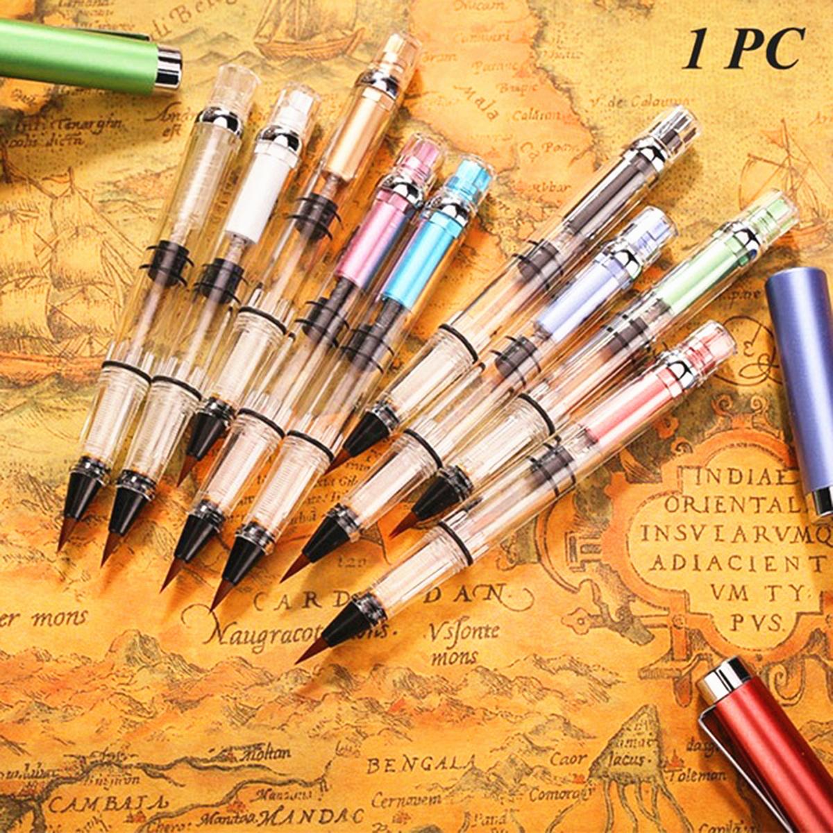 GFJMSXT Refillable Calligraphy Piston Anime Watercolor Painting Soft Brush Ink Pen Art Supplies