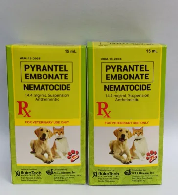 Nematocide (Pyrantel Embonate) Dewormer for Dogs and Cats 15ml | BUNDLE OF 2