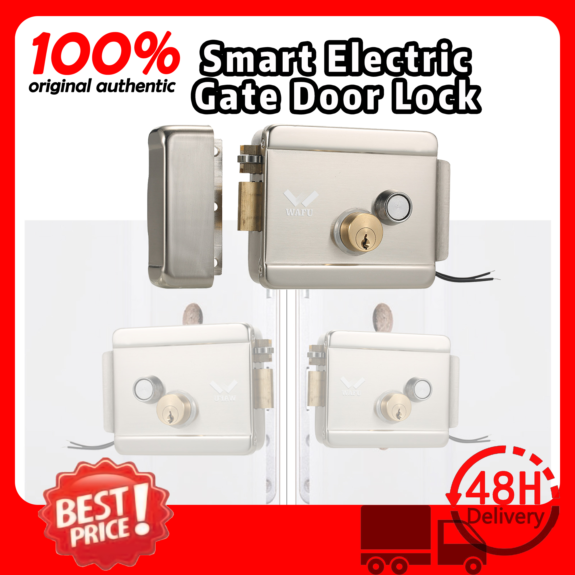 WAFU Smart Electric Gate Door Lock Secure Electric Metallic Lock