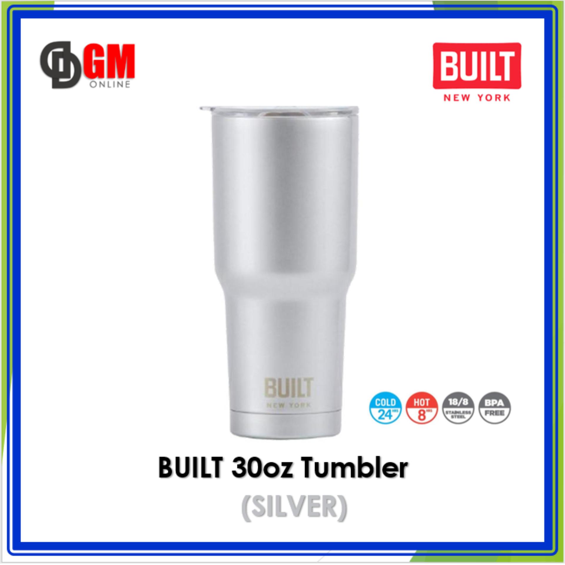 BUILT NY Double Walled Vacuum-Insulated 30oz Tumbler Silver