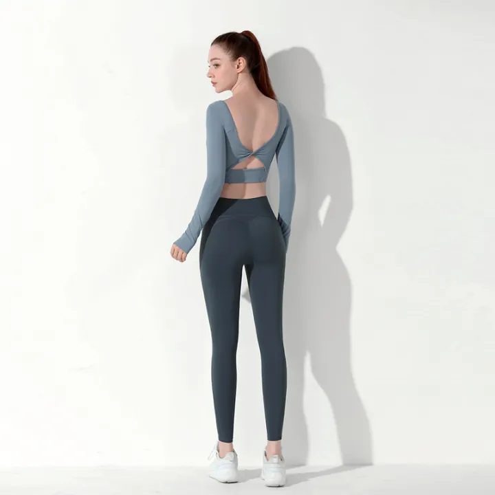 Quần Ao Tập Yoga Kiểu Mua Thu đong Năm Mua đong Bộ Ao Dai Tay