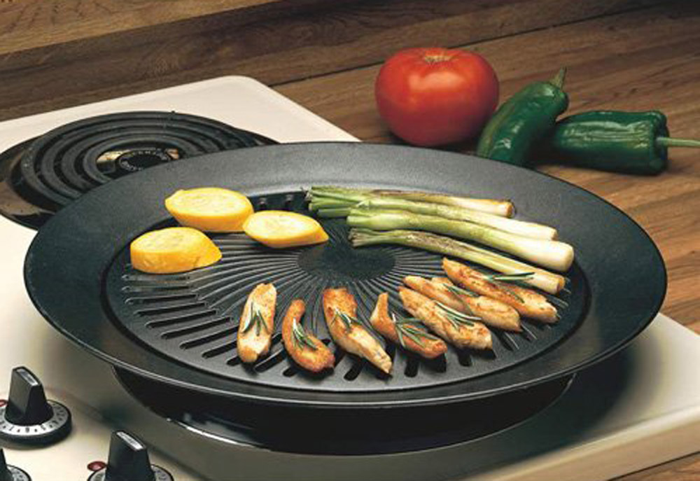 cooker with top grill