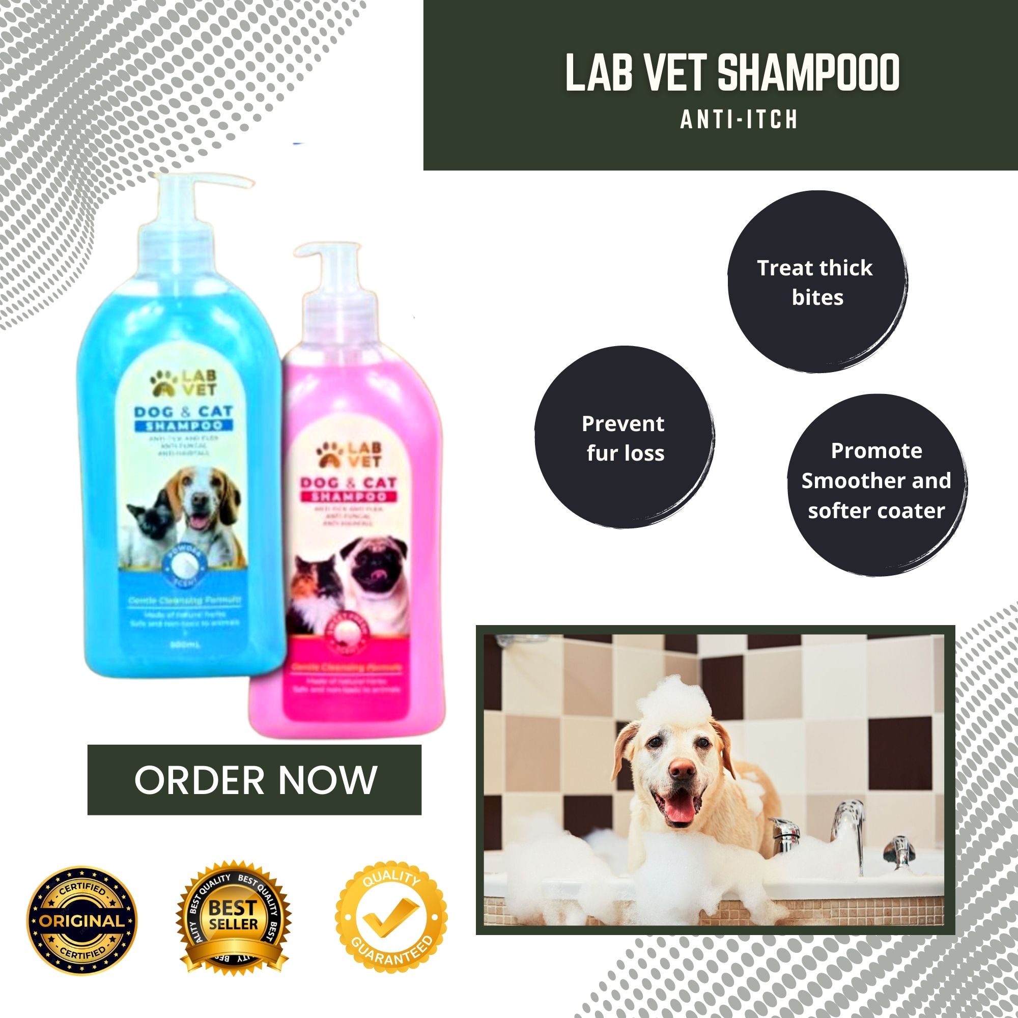 ORIGINAL LAB VET DOG AND CAT SHAMPOO DOG SHAMPOO FOR DOG SHAMPOO AND ...