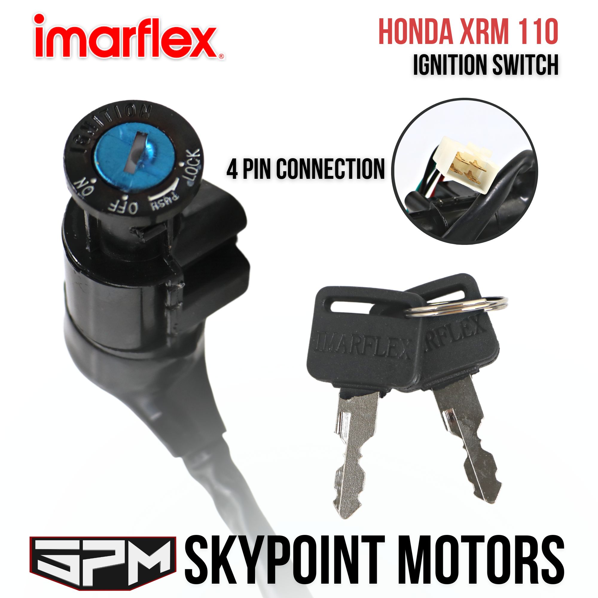 Ignition Switch ASSY for Honda XRM 110 IMARFLEX IS10080 (9709100