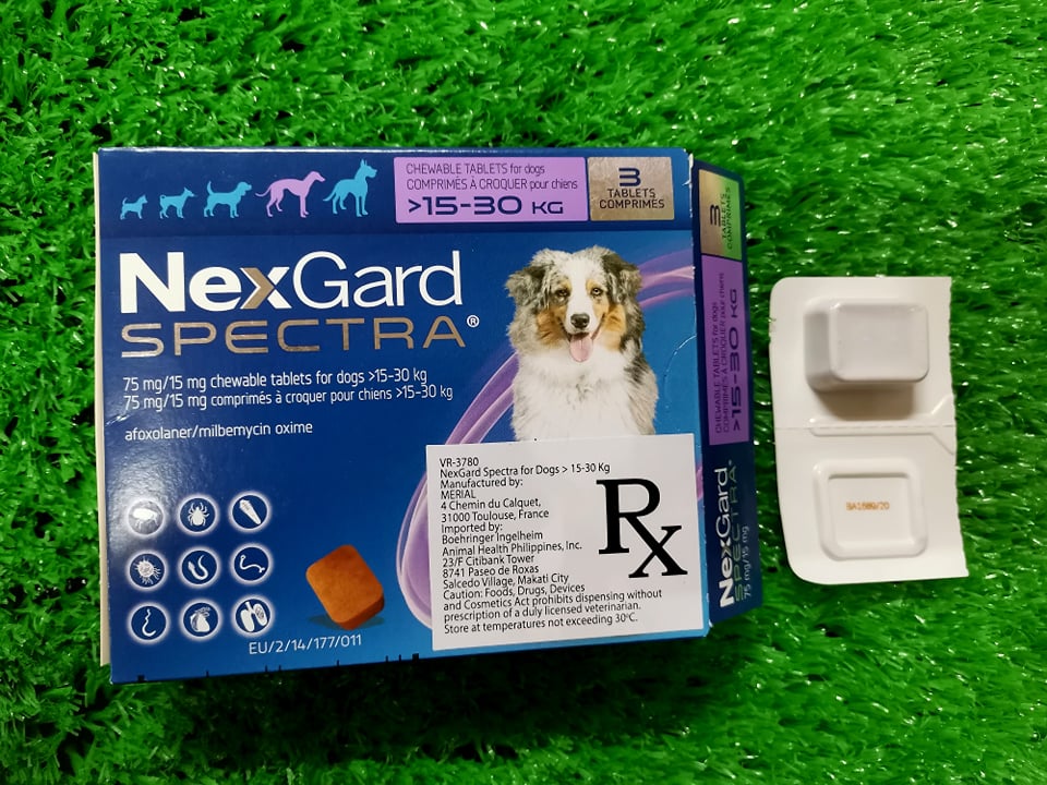 NEXGARD SPECTRA ANTI TICK & FLEA for DOGS 15kg-30kg - sold per tablet ...