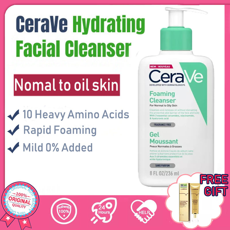 BelleGalore CeraVe Foaming Gyaluronic Acid Nondrying Cleanser for Oily Skin Cleasing Milk for