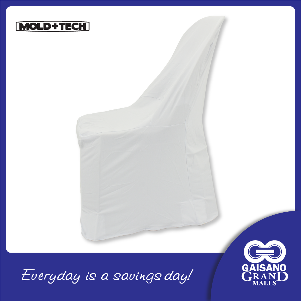 MOLDTECH Chair Covers, Washable Chair Cloth Cover in White 152 Gaisano
