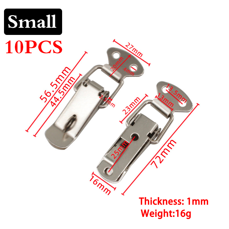 10pcs Cabinet Boxes Spring Loaded Toggle Lock Clasp Boxes Latch Catch ...