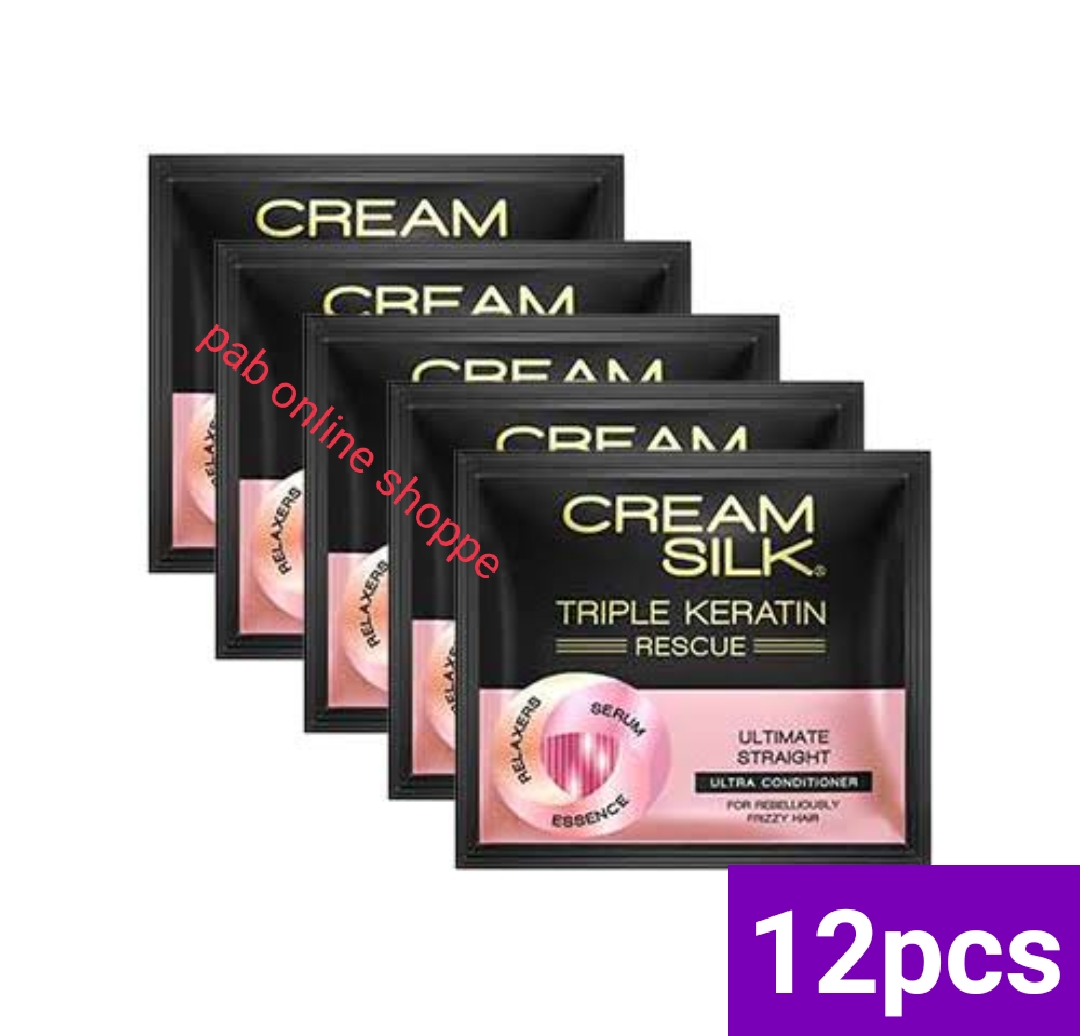 CREAM SILK TRIPLE KERATIN RESCUE ULTRA CONDITIONER 12PCS SACHET X 10ML
