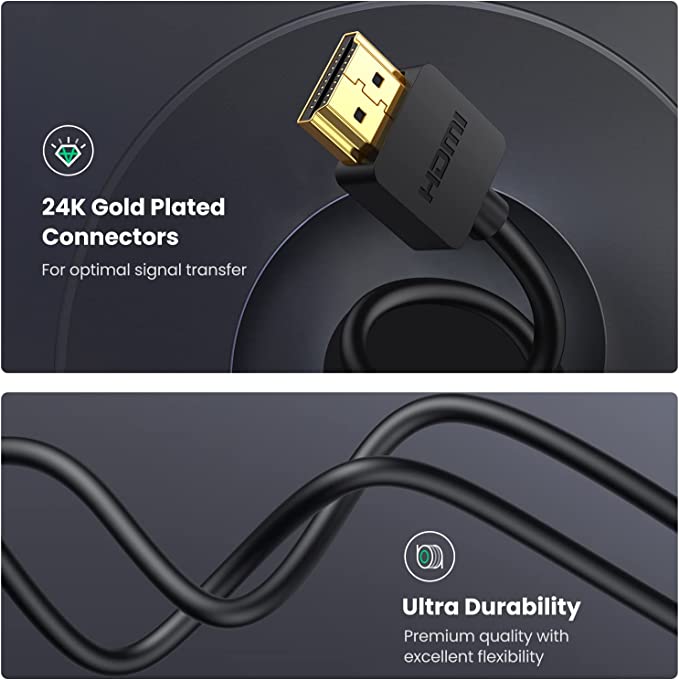 UGREEN Micro HDMI to HDMI Cable Adapter 4K 60Hz Ethernet Audio Return  Channel Compatible with GoPro Hero 7/6 Raspberry Pi 4 Retroid Pocket 3+/3  Yoga 3