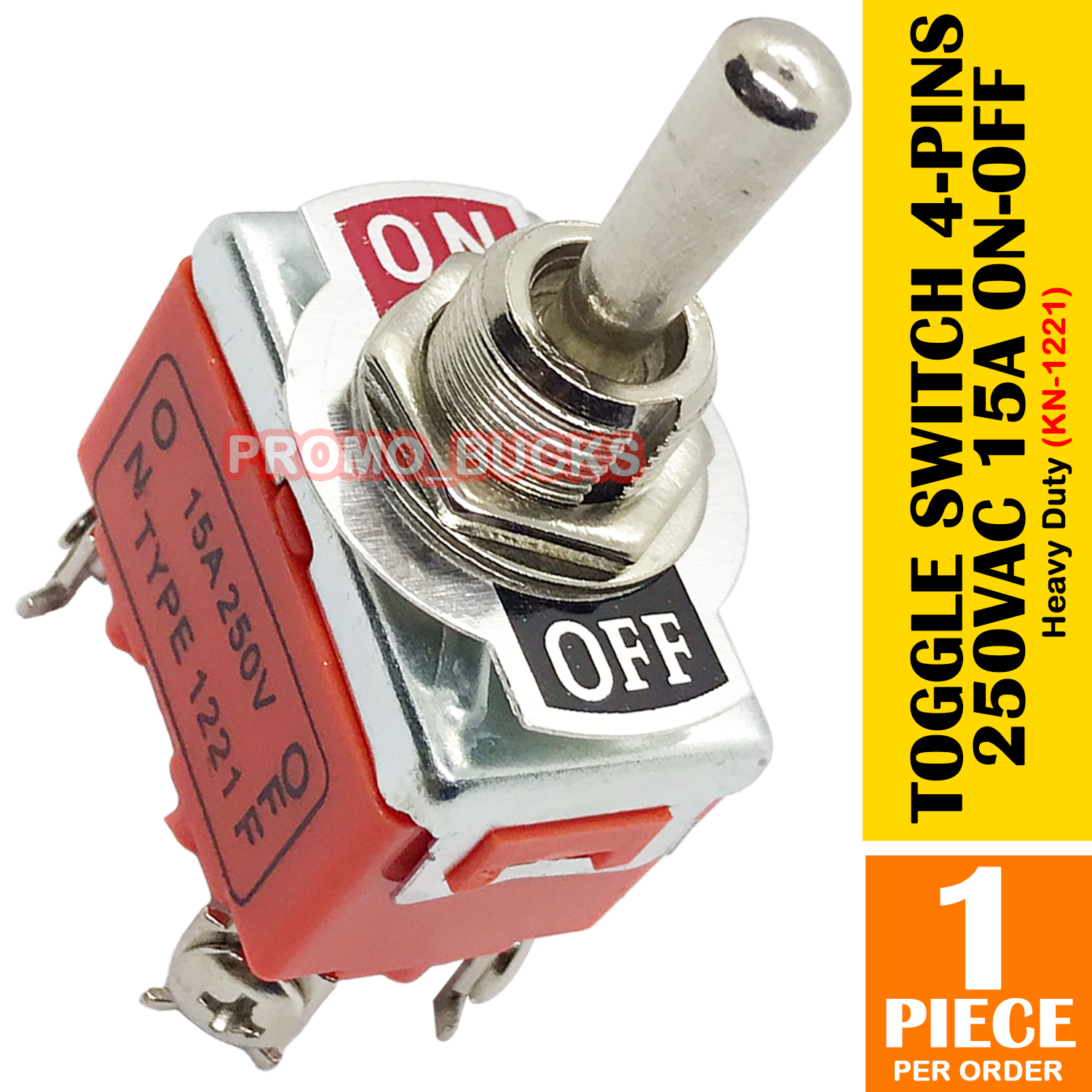 Toggle Switch ON-OFF 4 Pins 15A 250VAC KN-1221 Heavy Duty | Lazada PH
