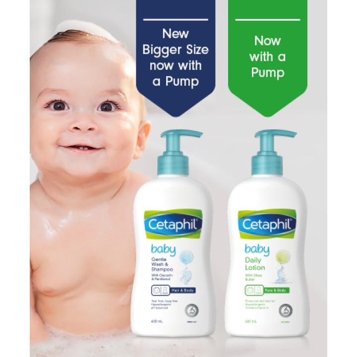 3 in 1 ) NEW Cetaphil Baby Daily 400 mL baby Gentle Wash and Shampoo