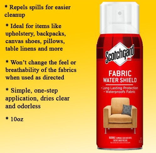 Scotchgard Fabric Water Shield, 40 Ounces Four, 10 Ounce Cans, Repels  Water, Ideal for Couches, Pillows, Furniture, Shoes and More, Long Lasting  Protection 