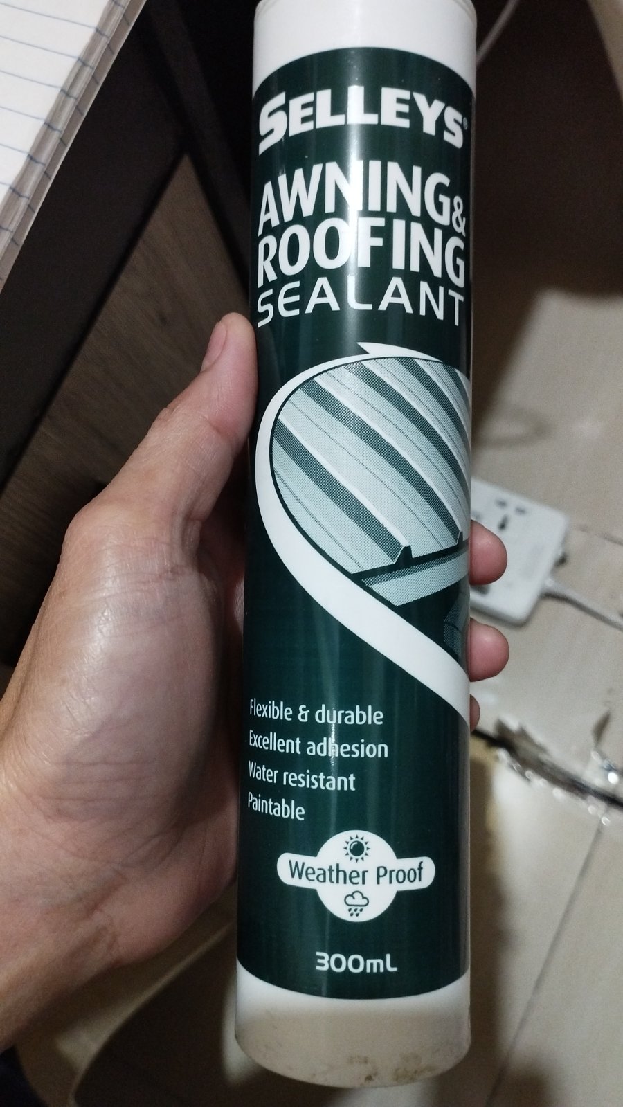 Selleys Awning & Roofing Sealant 300ml Home Roof Gutter Caulk Water ...