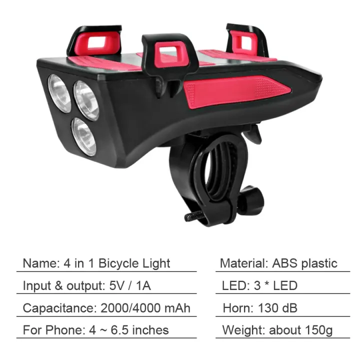 bicycle horn lamp mobile phone bracket