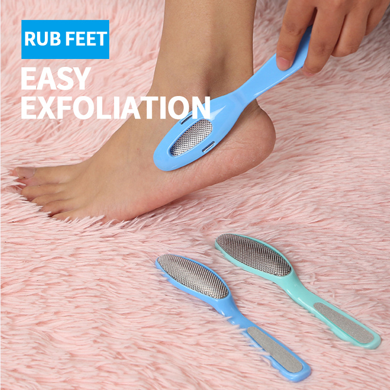 1pc Stainless Steel Foot Callus Remover, Creative Random Color Double-Side  Foot Dead Skin Remover With Plastic Handle