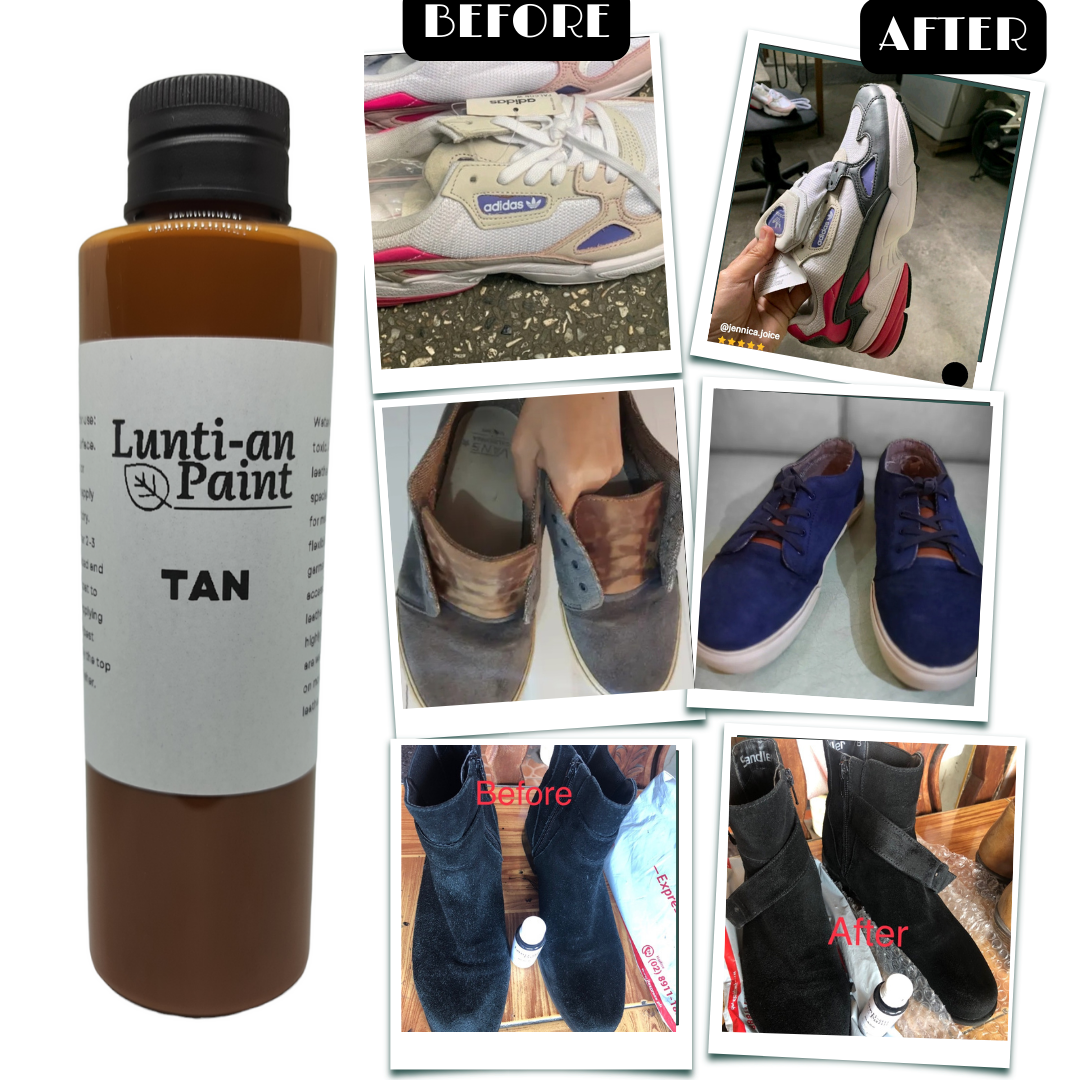 Tan on sale shoe paint