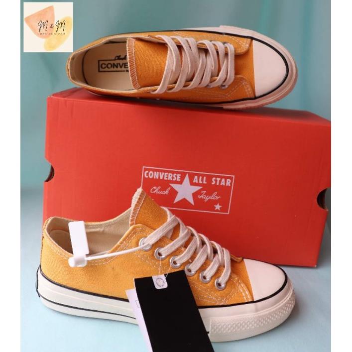 msh YELLOW/MUSTARD LOWCUT CONVERSE OEM SHOES Chuck Taylor 1970's